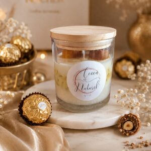 Bougie rocher praliné