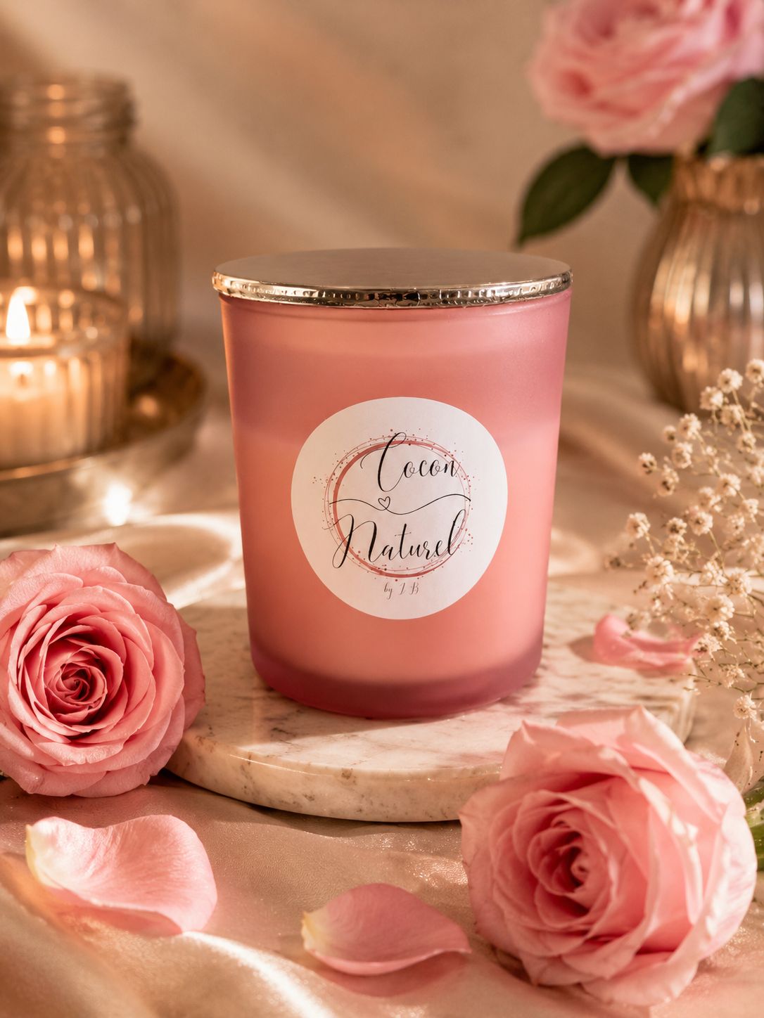 Bougie rose
